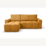 Fumo Komfortowa sofa narożna pikowana Tkanina Onega 19